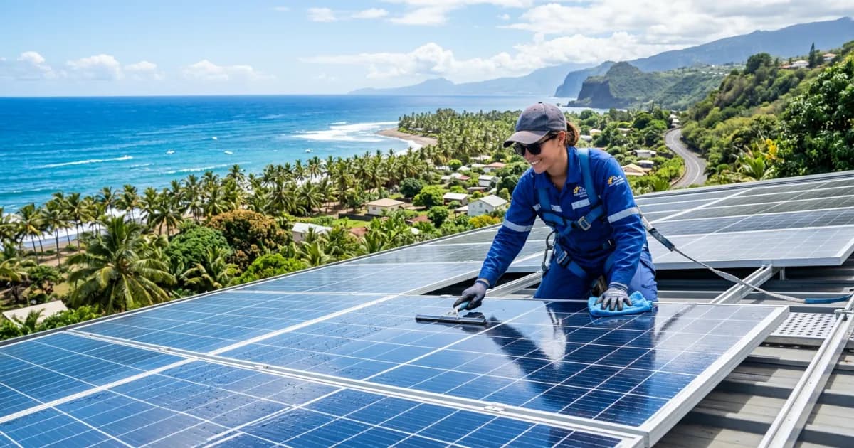 Entretien et Nettoyage des Panneaux Solaires à La Réunion