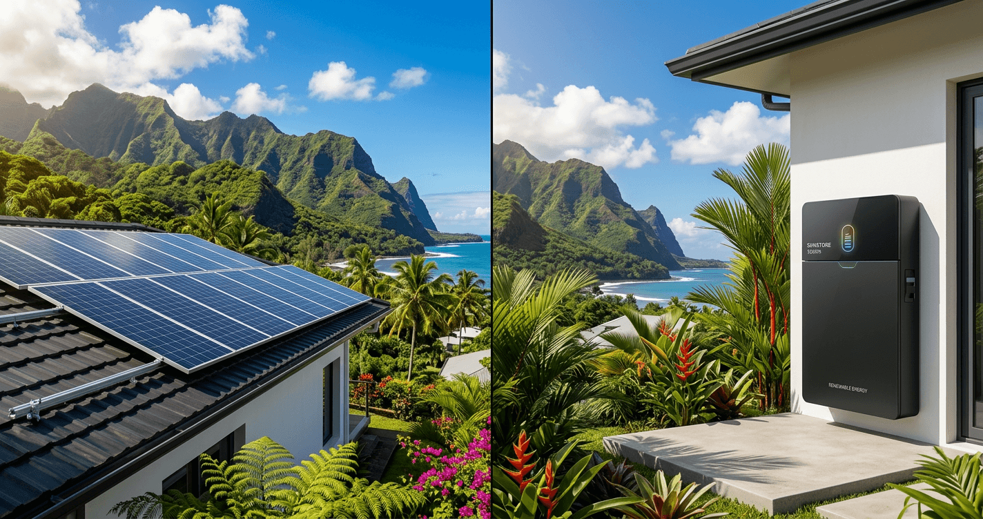 Stockage énergie solaire maison : batterie vs sans batterie à La Réunion